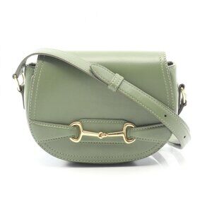 Celine Shoulder Bag Cles Small Olive Leather